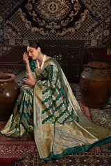 Green Zari Banarasi Saree