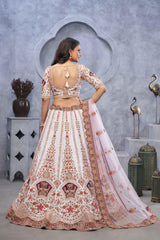 Light Purple Silk Embroidered Lehenga Set