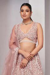 Chiku Soft Net Embroidered Lehenga Set