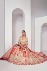 Pink Orgenza silk  Embroidered Lehenga Set