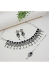 Black Alloy Jewellery Set