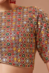 Multi-Color Embroidered Georgette Blouse