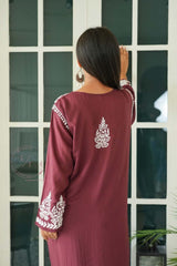 Miraya Chikankari modal set in Brown