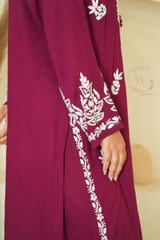 Miraya Chikankari modal set in Wine