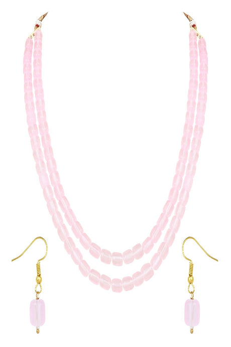 Multi Layer Pearl Necklace Jewellery Set with Earrings