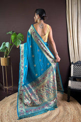 Green Silk Blend Zari  Saree