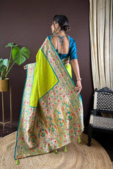 Green Silk Blend Zari  Saree