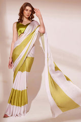 Green Georgette printed Saree