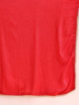 Red Silk Blend Bandhani Printed Straight Kurta Trousers With Dupatta