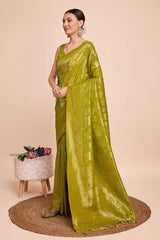 Green Pure Silk Zari  Saree