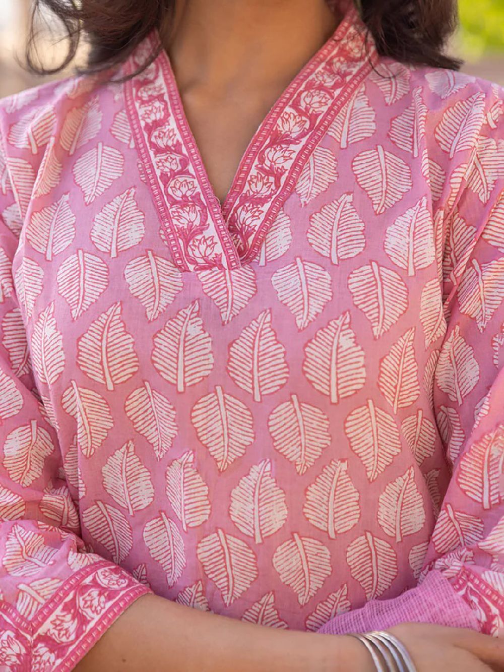 Pink Viscose Rayon Paisley Printed Straight Kurta Trouser With Dupatta