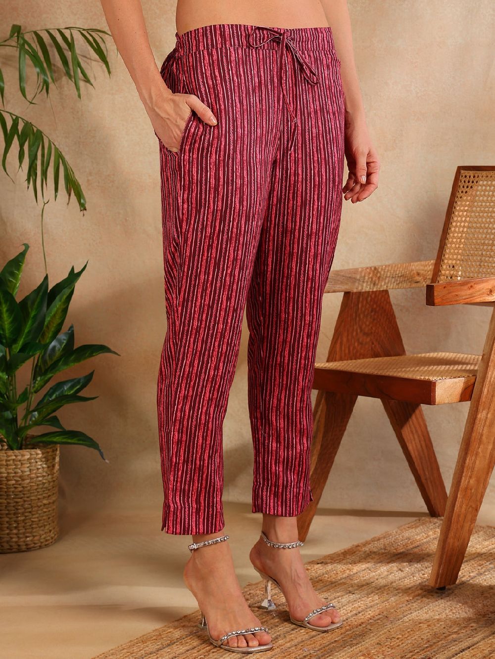 Maroon Rayon Blend Floral Printed Straight Kurta Trouser With Dupatta