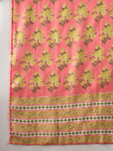 Yellow Rayon Blend Floral Printed Straight Kurta Trouser With Dupatta