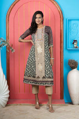 Green Embroidered Silk Anarkali Kurta