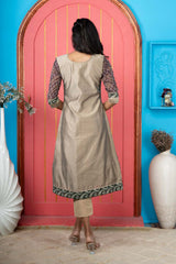 Green Embroidered Silk Anarkali Kurta