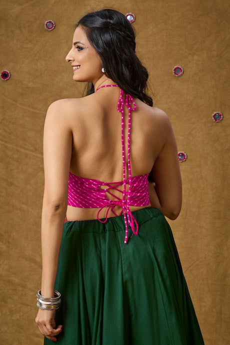 Pink Georgette Embroidered Sleeveless Blouse