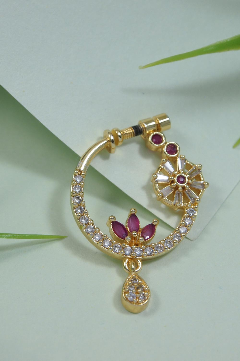 Rani Pink Alloy Nose Ring