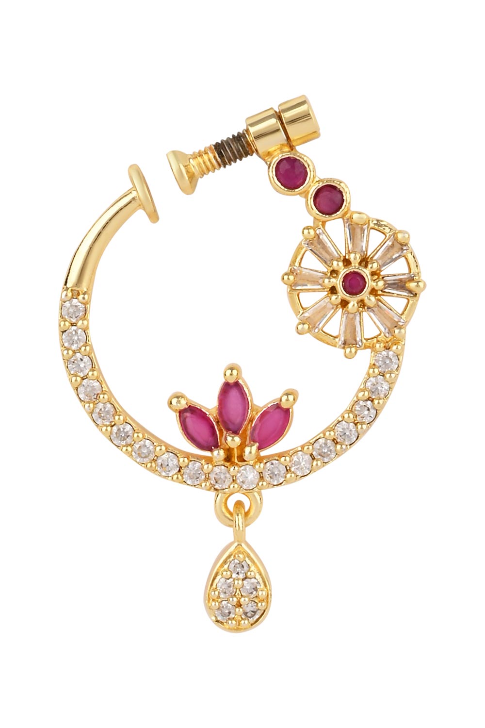 Rani Pink Alloy Nose Ring