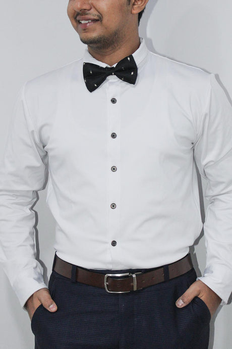 Lata Black Polka Dot Bow Tie