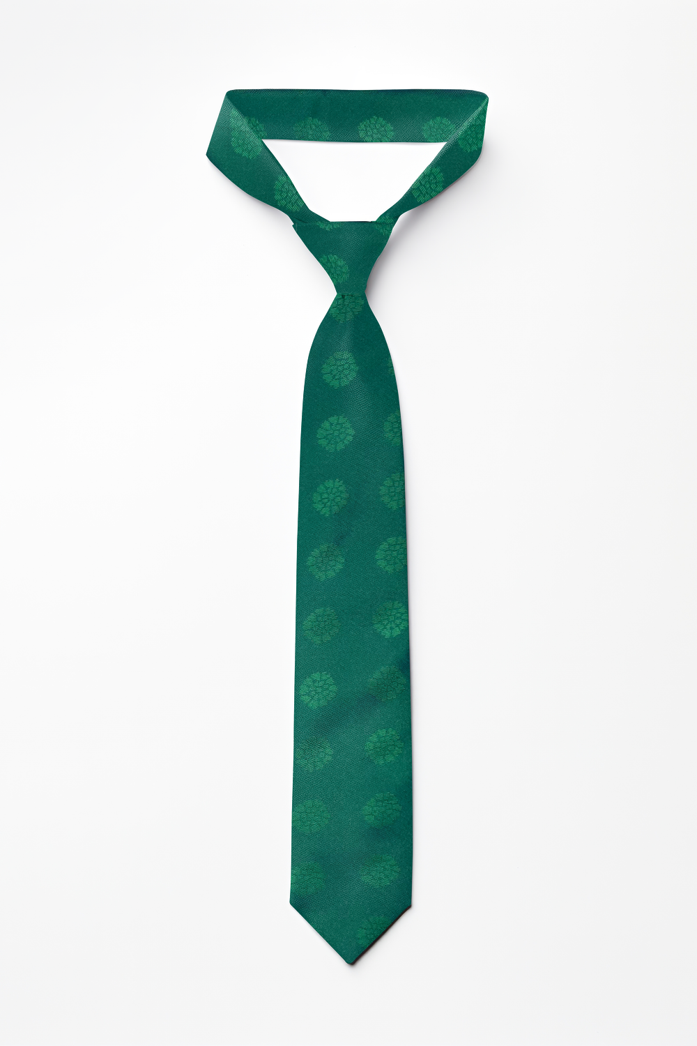 Buy Yara Green Ethnic Motif Silk Teal Tie Online