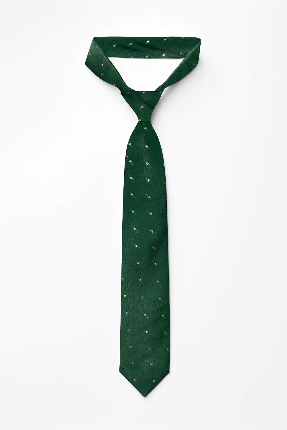 Buy Imralda Green Ethnic Gold Buti Silk Dark Green Tie Online