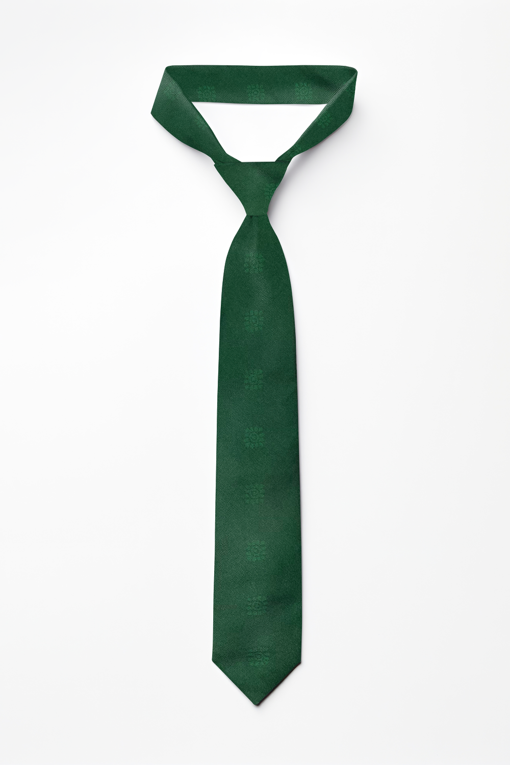 Buy Imralda Green Ethnic Motif Silk Dark Green Tie Online