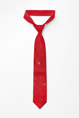 Buy Adina Red Ethnic Gold Motif Silk Red Tie Online