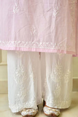 Pakizah Chikankari cotton kurti in Pink