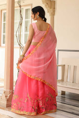 Pink Jimmy Choo Flared Lehenga Set