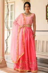 Pink Jimmy Choo Flared Lehenga Set