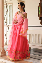 Pink Jimmy Choo Flared Lehenga Set