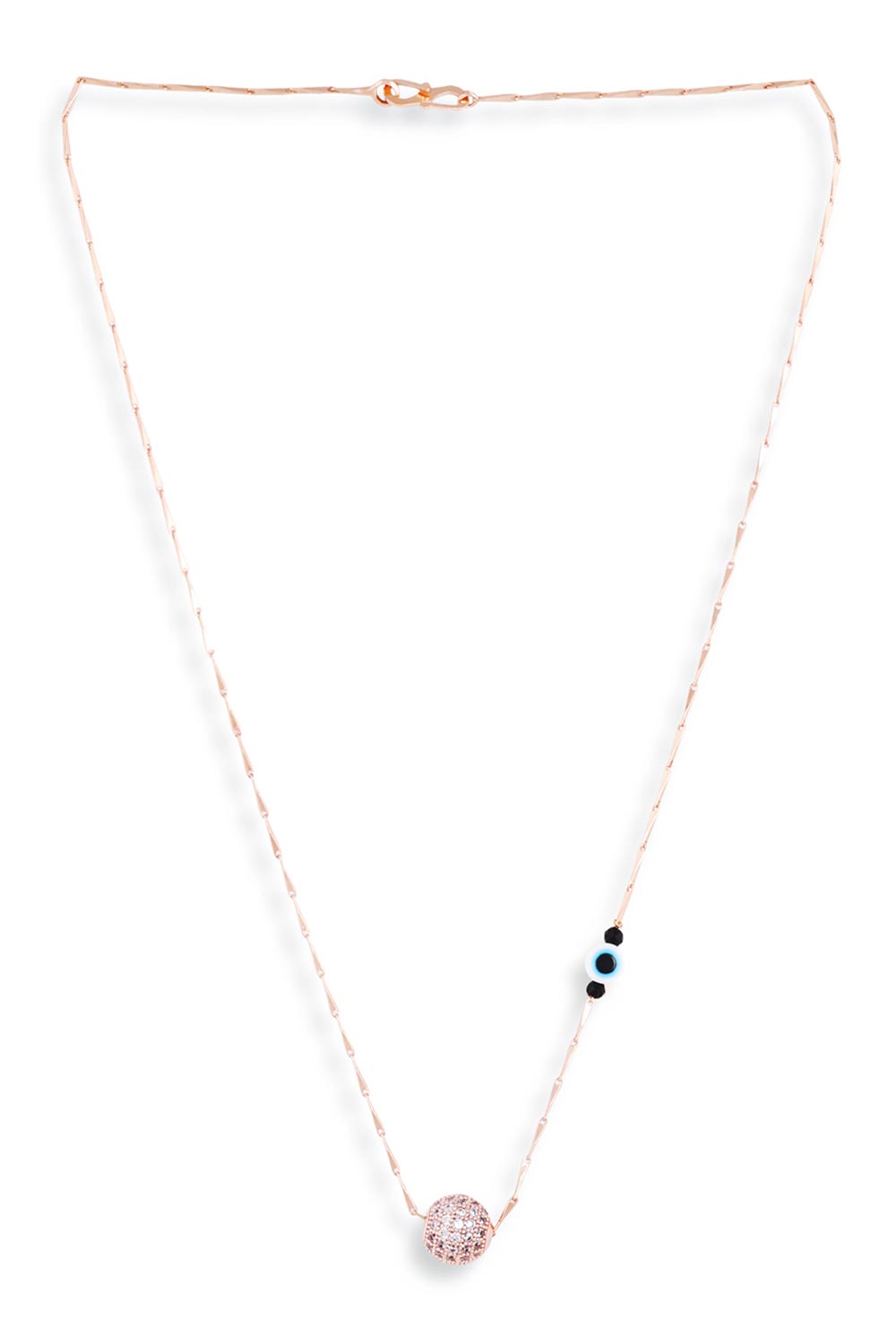 Rose Gold Evil Eye Necklace Chain