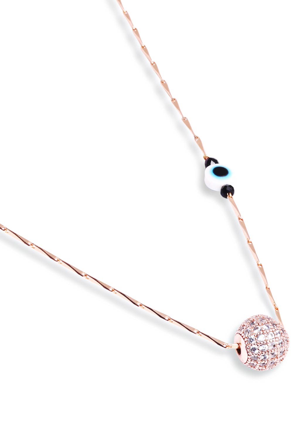 Rose Gold Evil Eye Necklace Chain