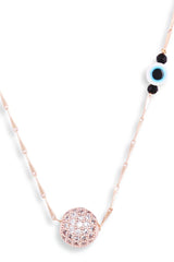 Rose Gold Evil Eye Necklace Chain