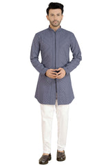 Grey Cotton Kurta Pant