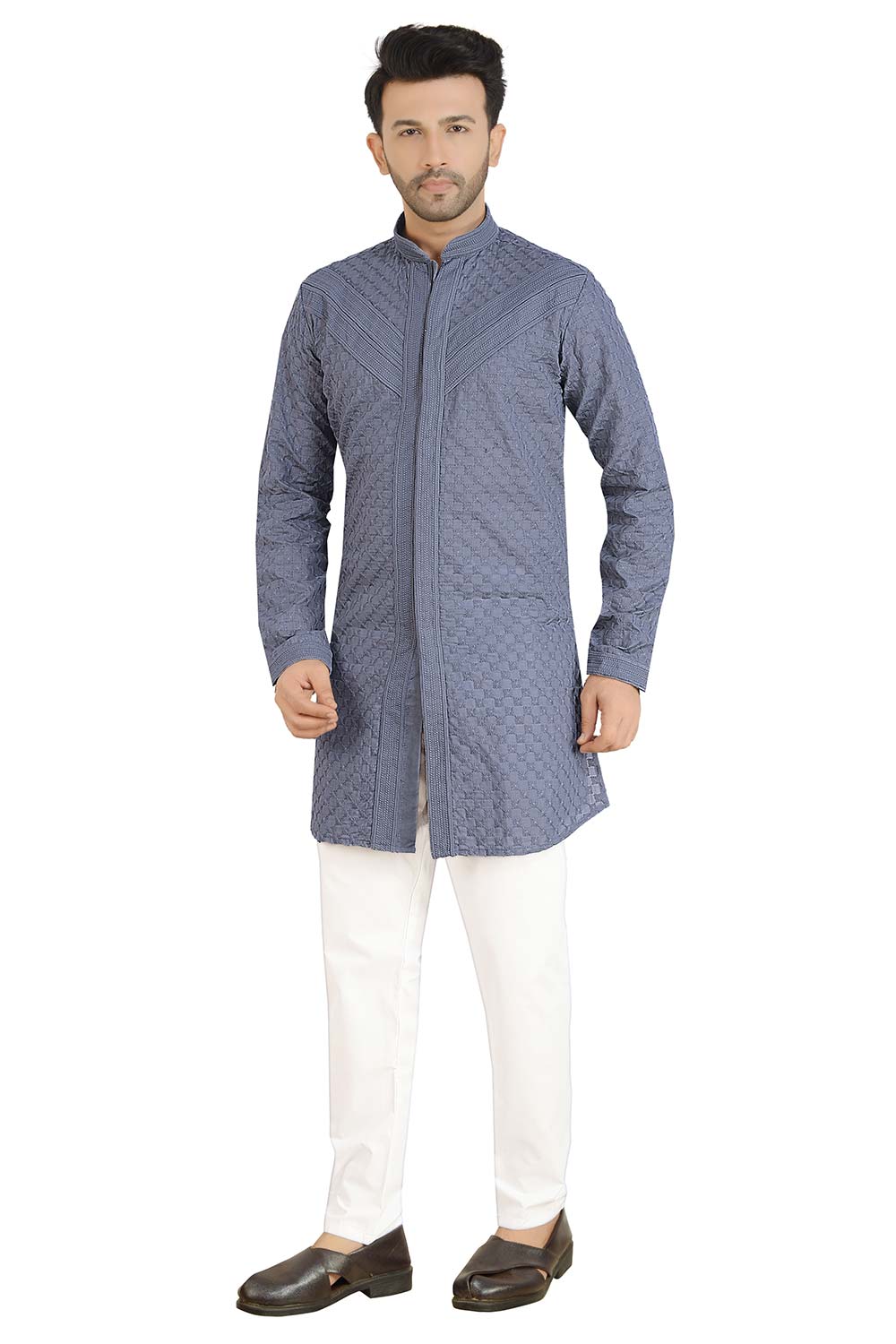 Grey Cotton Kurta Pant