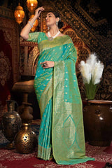 Green Zari Banarasi Saree