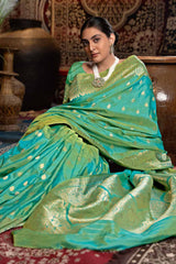 Green Zari Banarasi Saree