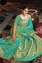 Green Zari Banarasi Saree