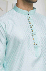 Fawn Gold Woven Kurta Pajama Set