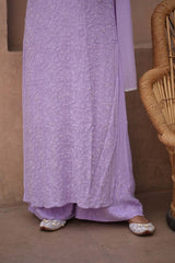 Sia chikankari and pearl set in Lavender