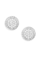 Silver Plated Round American Diamond Stud