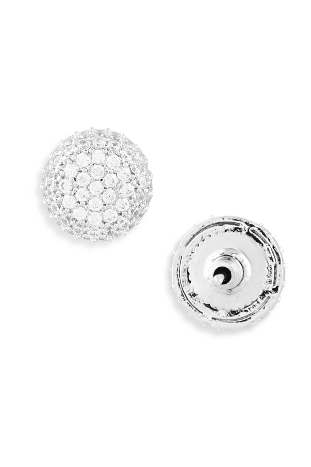 Silver Plated Round American Diamond Stud