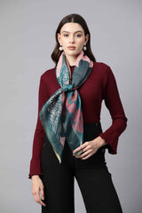 Women's Peach Printed Scarves