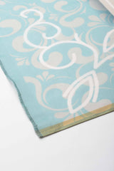 Women's Teal Printed Scarves