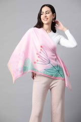 Women's Pink Printed Scarves