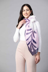 Women's White Printed Scarves