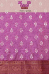 Lavender Soft Silk Stripe Saree