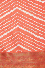 Peach Soft Silk Stripe Saree