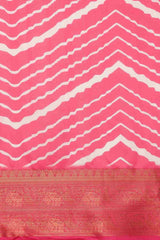 Pink Soft Silk Stripe Saree